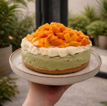 Episode 1 of #allthingsmangoMango Matcha Cheese Cake!!Layers of creamy matcha and luscious mango
